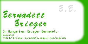 bernadett brieger business card